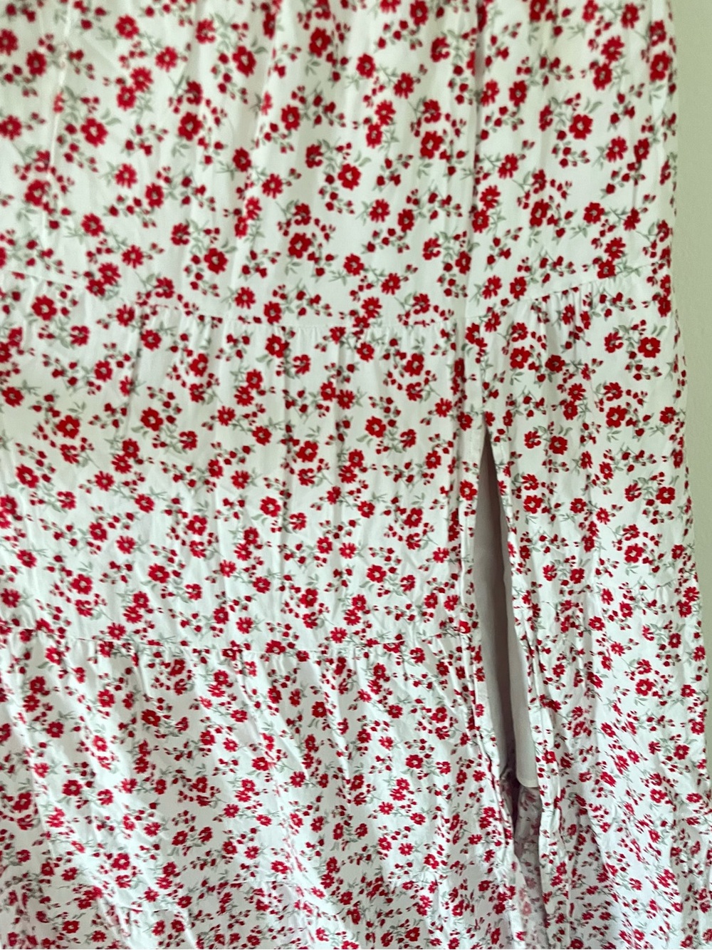 Hollister White Maxi Dress with Red Floral - Picture 3 of 5